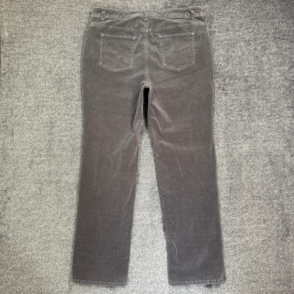 Charter Club Pant Shop Womens Gray Corduroy Straight Leg Pants Size 10 Casual - Picture 3 of 6